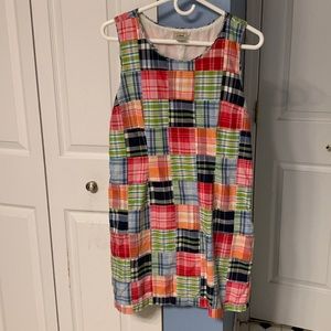 LLBean Madras fully lined summer dress